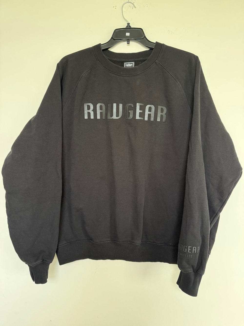 Rawgear Men's Black Crewneck Pullover Sweatshirt